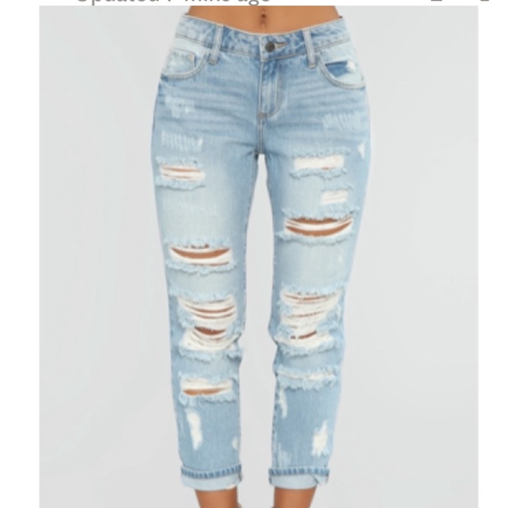 NWOT Fashion Nova Boyfriend Jeans Juniors Size 13